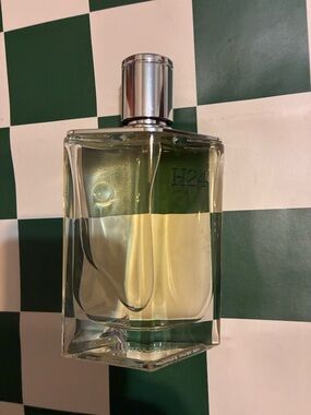 Hermes H24 Eau de Parfum Bottle Green and Silver